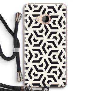 Crazy pattern: HTC U Play Transparant Hoesje met koord