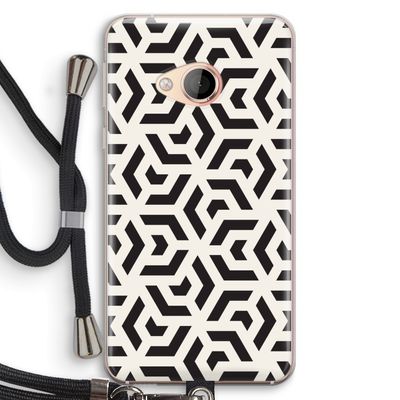 Crazy pattern: HTC U Play Transparant Hoesje met koord