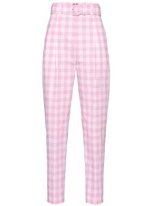 Prada pantalon court à carreaux vichy - Rose