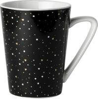 Dutch Rose loft zwart-wit mok zwart met glitters 31 cl Dutch Rose loft zwart-wit mok zwart met glitters 31 cl