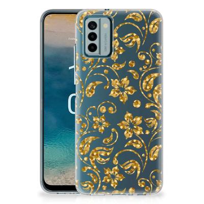 Nokia G22 | TPU Case | Gouden Bloemen Nokia G22 | TPU Case | Gouden Bloemen