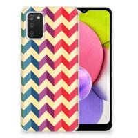 Samsung Galaxy A03S | TPU bumper | Zigzag Multi Color