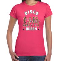 Disco verkleed t-shirt dames - jaren 80 feest outfit - disco queen - thumbnail