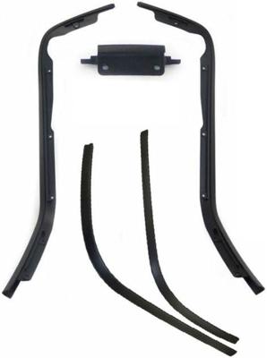 Edge sierstripset beenschild en treeplank primavera, sprint 5 delig zwart metallic
