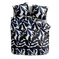 Dekbedovertrek Painted Leafs - Lits-Jumeaux (240x220 Cm) - Blauw Microvezel - Natuur - Zydante - Dekbed-Discounter.nl