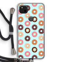 Donuts: Pixel 4a Transparant Hoesje met koord