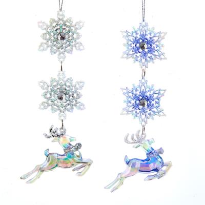 Ornament plastic sneeuwvlok l13cm - Kurt s adler