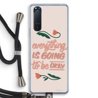 Optimistic flower girl: Sony Xperia 5 II Transparant Hoesje met koord