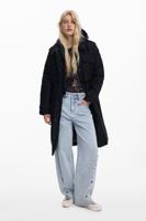 Glanzende gewatteerde jas - BLACK - XL