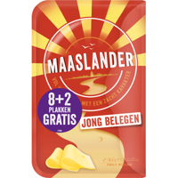 Maaslander Jong Belegen 50+ Kaas Plakken Voordeelverpakking 250 g bij Jumbo