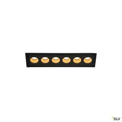 SLV Led inbouwlampMilandos 6-lichts 6x130 lumen zwart - 1005415