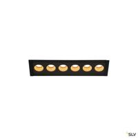 SLV Led inbouwlampMilandos 6-lichts 6x130 lumen zwart - 1005415