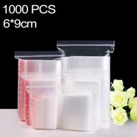 1000 stuks 6 x 9 cm PE zelf duidelijk Zip-Lock verpakking zak afdichten Custom Printing en grootte zijn welkom
