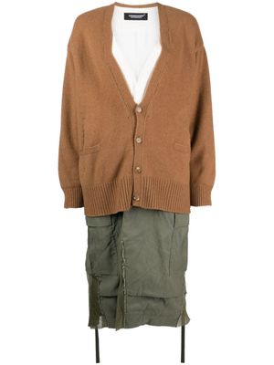 Undercover manteau long à design superposé - Marron