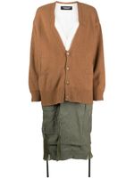 Undercover manteau long à design superposé - Marron Undercover manteau long à design superposé - Marron