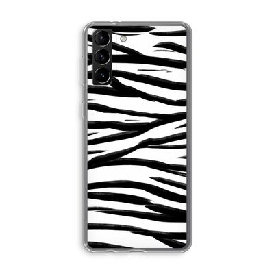 Zebra pattern: Samsung Galaxy S21 Plus Transparant Hoesje