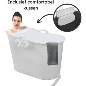 LIFEBATH - Zitbad Olivia - 330L - Bath Bucket - Inclusief badkussen - Wit