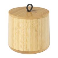 Opbergpotje bamboe - naturel - ø10.5x9 cm