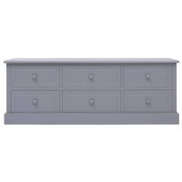 The Living Store televisiemeubel Urban - donkergrijs - 108 x 30 x 40 cm - met 6 lades