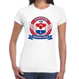 Wit Toppers drinking team t-shirt dames