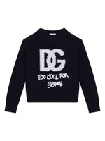 Dolce & Gabbana Kids logo-jacquard virgin-wool jumper - Noir - thumbnail