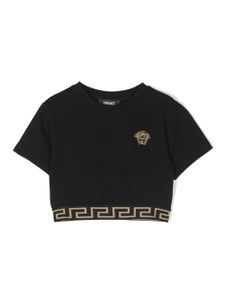 Versace Kids t-shirt à motif Medusa brodé - Noir