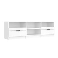 The Living Store TV-meubel - Trendy - Tv-meubels - Afmetingen- 150x33.5x45 cm - Kleur- Wit - Materiaal- Bewerkt hout