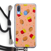 Chicken 'n Fries: Samsung Galaxy A40 Transparant Hoesje met koord