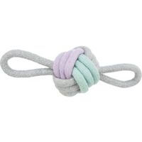 Trixie Junior knoopbal met 2 handlussen touw - thumbnail