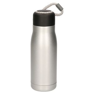 RVS thermosfles / isoleerfles voor onderweg 420 ml zilver grijs