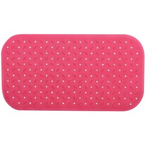 Douche/bad anti-slip mat badkamer - rubber - fuchsia roze - 36 x 65 cm - rechthoek