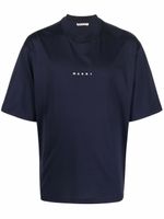 Marni t-shirt en coton à logo imprimé - Bleu