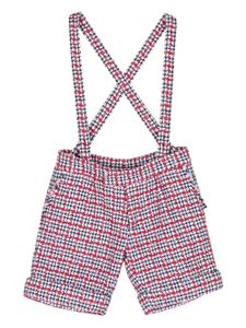 Thom Browne Kids short en tweed à motif pied-de-poule - Blanc