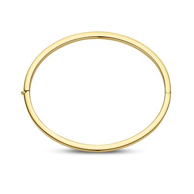 14K Geelgouden Bangle Armband - Luxe en Tijdloos Gouden Sieraad met een Diameter van 60 mm