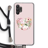 GRL PWR Flower: Samsung Galaxy A32 5G Transparant Hoesje met koord