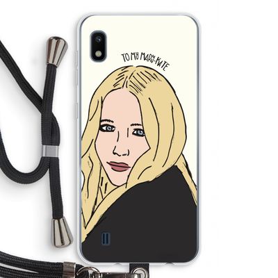 Mary Kate: Samsung Galaxy A10 Transparant Hoesje met koord