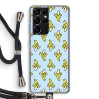 Bananas: Samsung Galaxy S21 Ultra Transparant Hoesje met koord