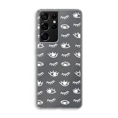 Eye pattern #3: Samsung Galaxy S21 Ultra Transparant Hoesje