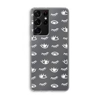 Eye pattern #3: Samsung Galaxy S21 Ultra Transparant Hoesje
