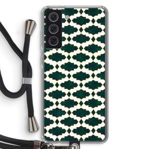 Moroccan tiles: Samsung Galaxy S21 FE Transparant Hoesje met koord