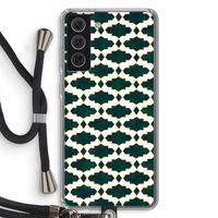 Moroccan tiles: Samsung Galaxy S21 FE Transparant Hoesje met koord