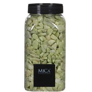 Mica Decorations Decoratie/hobby steentjes - lime groen - 650 ml - 5-8 mm