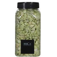 Mica Decorations Decoratie/hobby steentjes - lime groen - 650 ml - 5-8 mm