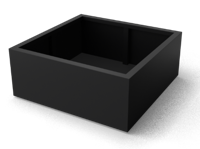 Artus rechthoekige Aluminium plantenbakken Lengte: 1200 Breedte: 1200 Hoogte: 800 - Geroba