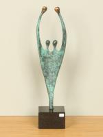 Bronzen sculptuur Gezin, 32 cm