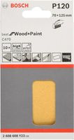 Bosch Accessoires 10 Vellen 70x125 C470, Best for Wood+Paint , 120 - 2608608Y23