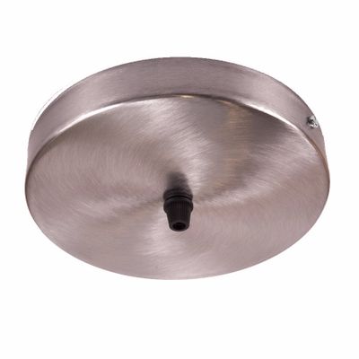 Grote Plafondkap Brushed staal 1 uitgang 160mm