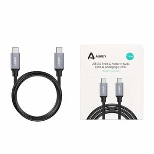 AUKEY CB-CD5 USB-kabel 1 m USB 2.0 USB C Zwart, Grijs