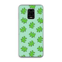 Groene blaadjes: Xiaomi Redmi Note 9 Pro Transparant Hoesje