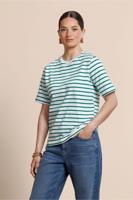 Studio Anneloes Stripe Studio Floor T-shirt 13778 T-shirt Korte Mouw 6672 Light Blue/grass Green